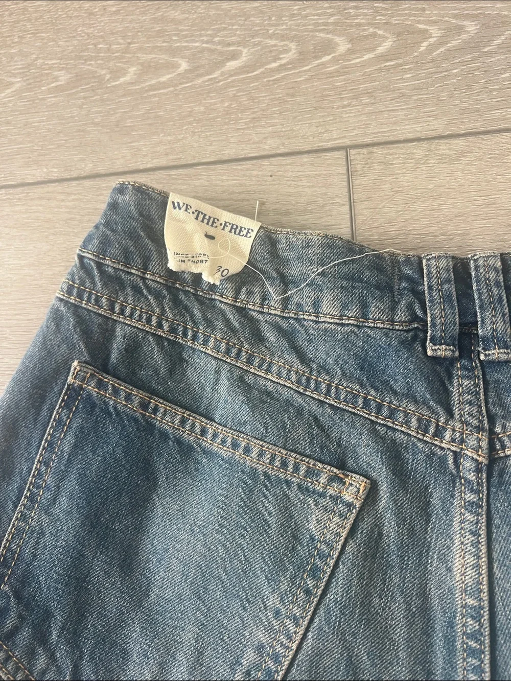 Free people we the free nwt Denim Panel Sculpted Women’s Shorts size 30